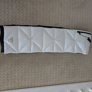 Prada White Quilted Reversible Cape